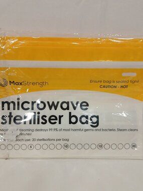 Max Strength Premium Microwave Sterilizer Bags (20pcs) Large & Durable NEW